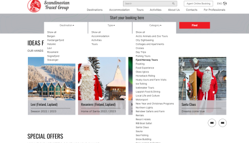 Кейс по разработке веб-сервиса для туроператора в финской Лапландии